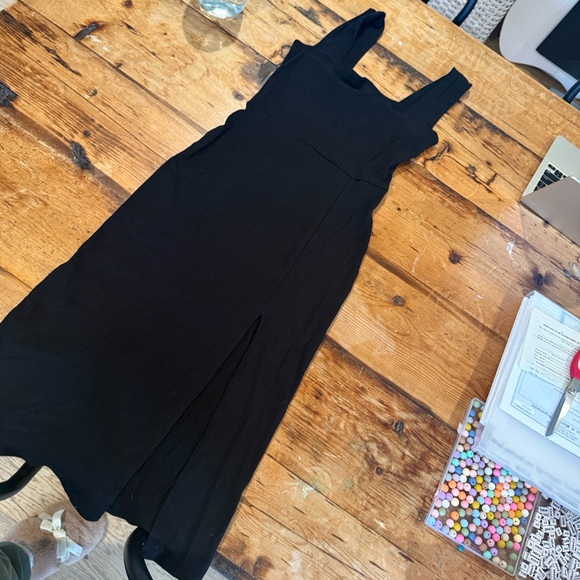 Reformation Black Midi Knit Dress - Picture 2 of 4